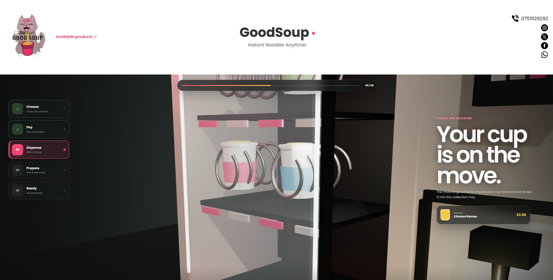 GoodSoup Vending product experience website